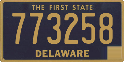 DE license plate 773258