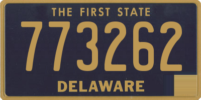 DE license plate 773262