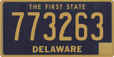 DE license plate 773263