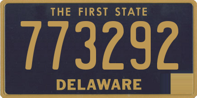 DE license plate 773292