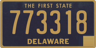 DE license plate 773318