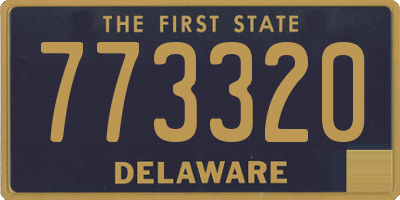 DE license plate 773320