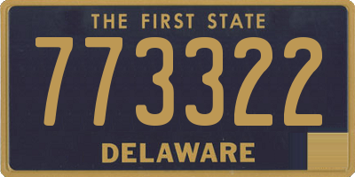 DE license plate 773322