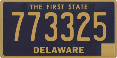 DE license plate 773325