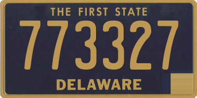 DE license plate 773327