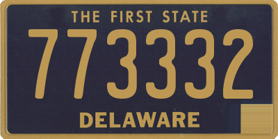 DE license plate 773332
