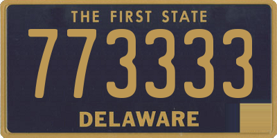 DE license plate 773333