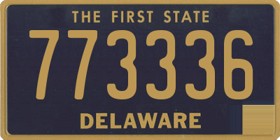 DE license plate 773336