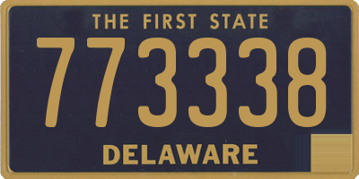 DE license plate 773338
