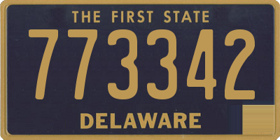 DE license plate 773342