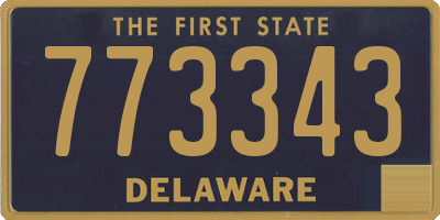 DE license plate 773343