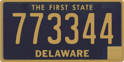 DE license plate 773344