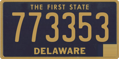 DE license plate 773353