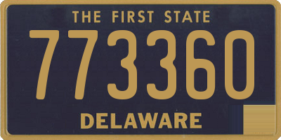 DE license plate 773360