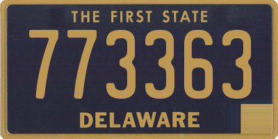DE license plate 773363