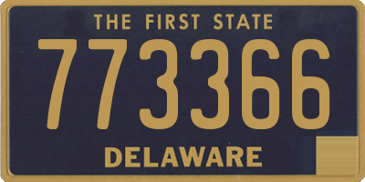 DE license plate 773366