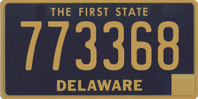 DE license plate 773368