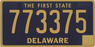 DE license plate 773375