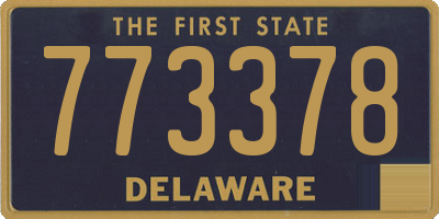DE license plate 773378