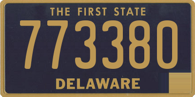 DE license plate 773380