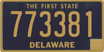 DE license plate 773381