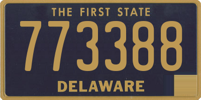 DE license plate 773388