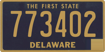DE license plate 773402