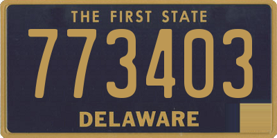 DE license plate 773403