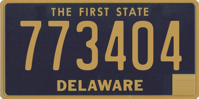 DE license plate 773404