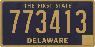DE license plate 773413
