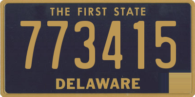 DE license plate 773415