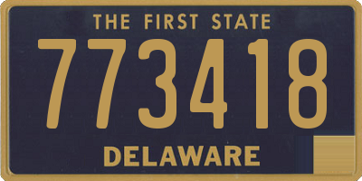 DE license plate 773418