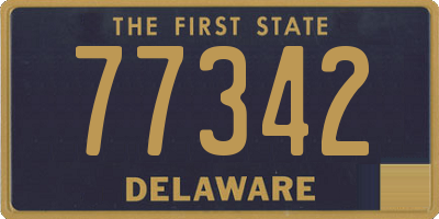 DE license plate 77342