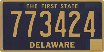DE license plate 773424