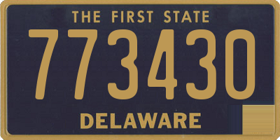 DE license plate 773430