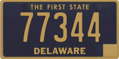 DE license plate 77344