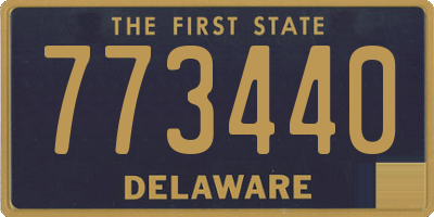 DE license plate 773440