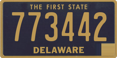 DE license plate 773442