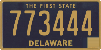 DE license plate 773444