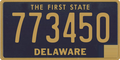 DE license plate 773450