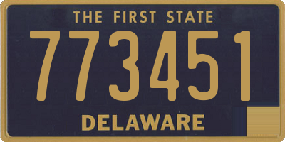 DE license plate 773451