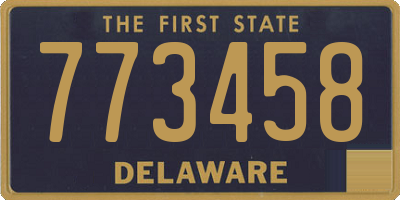 DE license plate 773458