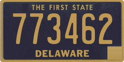 DE license plate 773462