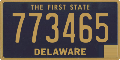 DE license plate 773465