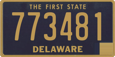 DE license plate 773481