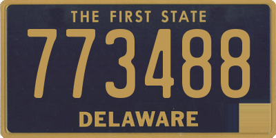 DE license plate 773488