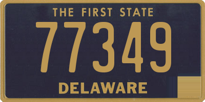 DE license plate 77349