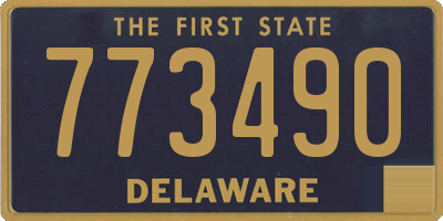 DE license plate 773490