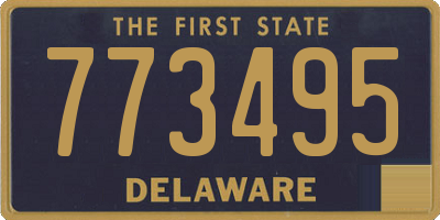 DE license plate 773495