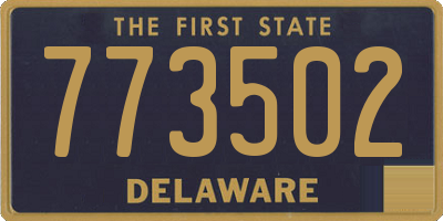 DE license plate 773502